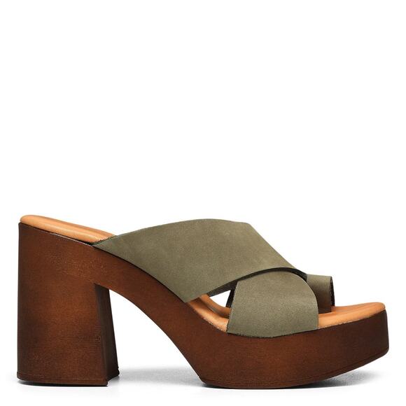 Donald J. Pliner Olive Green Platform Sandals - Picture 1 of 9